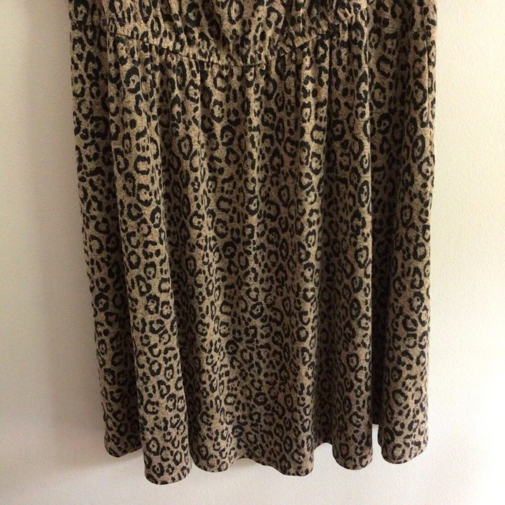 Lane Bryant Women Plus Sz 18/20 Leopard Animal Print Off The Shoulder Dress Nwt